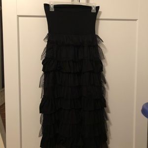 Black tulle dress